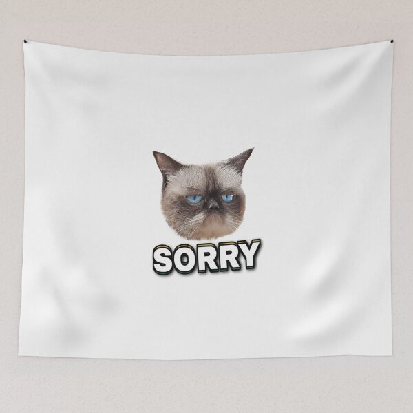 Item preview, Grumpy Cat "Sorry" - Funny Sarcastic Apology Meme designed and sold by StickerBuild07 .