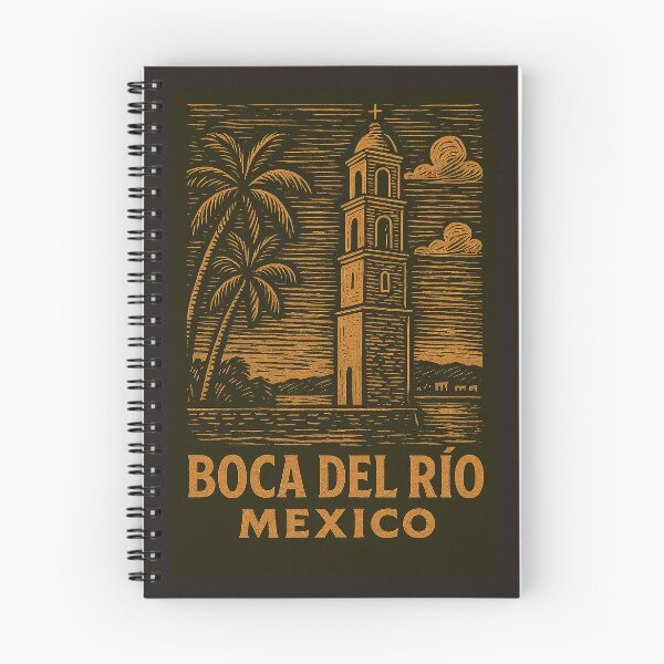 Item preview, Boca del Rio Mexico Linocut Style  designed and sold by Thistle-TShop.