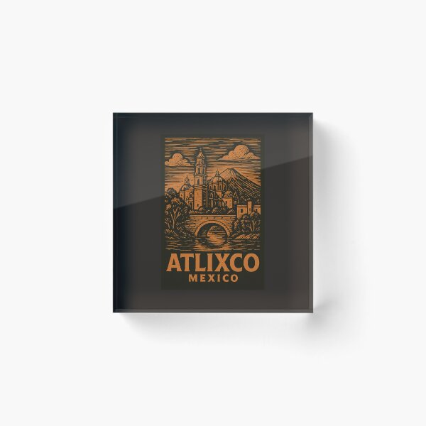 Item preview, Atlixco Mexico Linocut Style  designed and sold by Thistle-TShop.