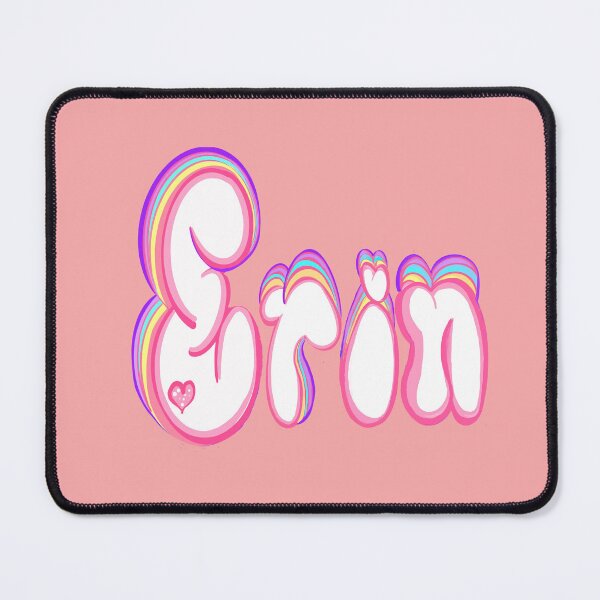 Item preview, Erin Name - Personalized pink Bubble Letters Daisy Flowers gift for girls and women named Erin designed and sold by Artonmytee.