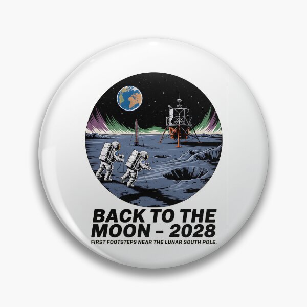 Item preview, moon mission - lunar south pole - 2028 moon landing - Space architecture - Extraterrestrial engineering - Lunar schematic - South Pole Moon mission - Mission patch aesthetic - Technical spacewear designed and sold by JansenGS.
