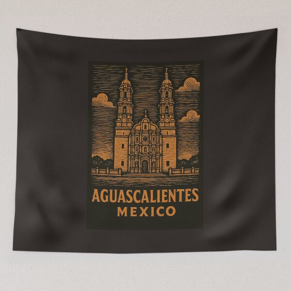 Item preview, Aguascalientes Mexico Linocut Style  designed and sold by Thistle-TShop.