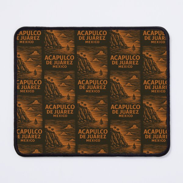 Item preview, Acapulco de Juarez Mexico Linocut Style  designed and sold by Thistle-TShop.