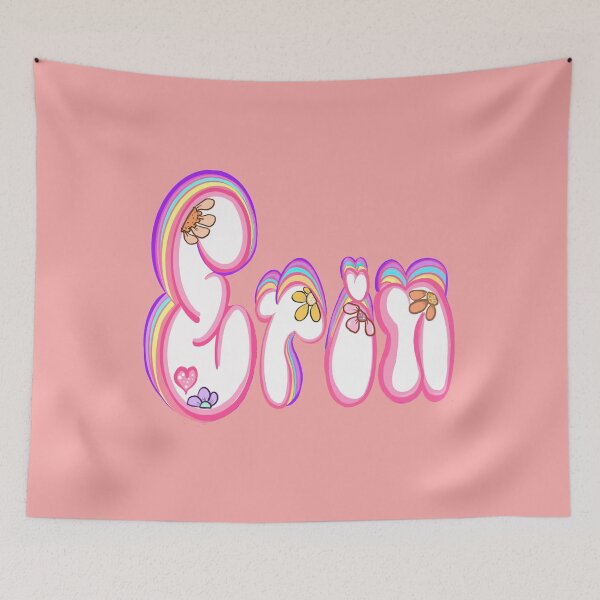 Item preview, Erin Name - Personalized Bubble Letters Daisy Flowers gift for girls and women named Erin designed and sold by Artonmytee.