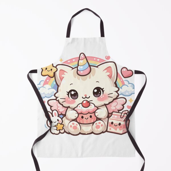 Item preview, Caticorn Kawaii Sticker – Cute Unicorn Cat with Heart designed and sold by DrizzyV.