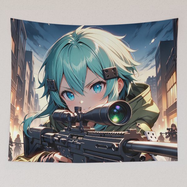 Item preview, Sinon Sword Art Online Night Skyline Steady Focus designed and sold by riadjamai.