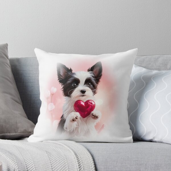 Item preview, Cute Puppy Holding Red Heart Valentine's Day designed and sold by WitWarp.