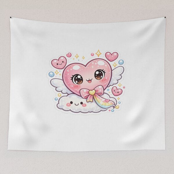 Item preview, Cute Heart Sticker – Kawaii Love Illustration designed and sold by DrizzyV.