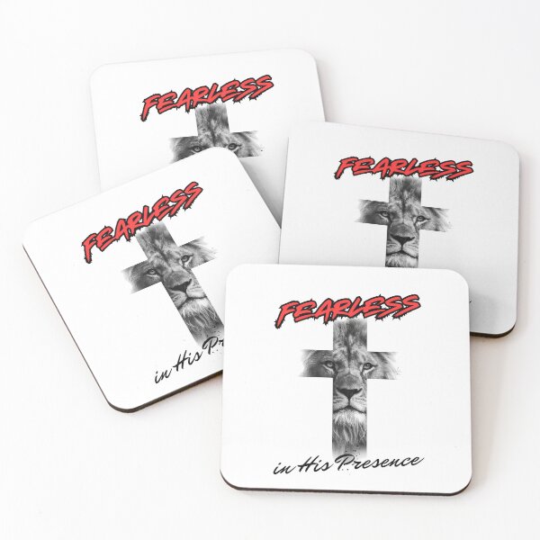 Item preview, Fearless in His Presence - Lion of Judah Prophetic Cross. designed and sold by GraceGiggles.