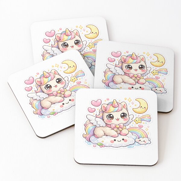 Item preview, Cute Winged Horse Sticker – Kawaii Pegasus Art designed and sold by DrizzyV.
