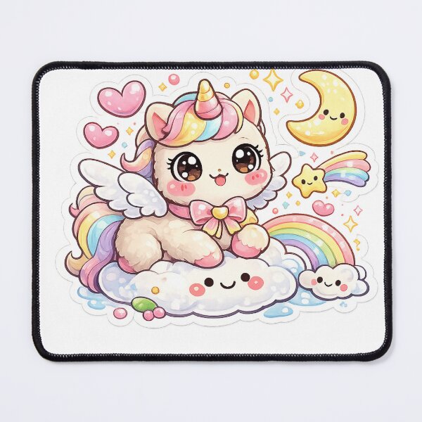 Item preview, Cute Winged Horse Sticker – Kawaii Pegasus Art designed and sold by DrizzyV.