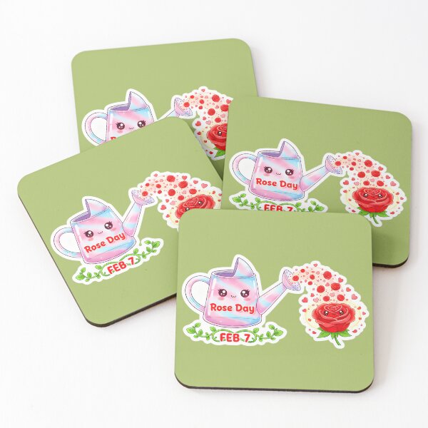Item preview, Cute Rose Day Feb 7 Watering Can Art  designed and sold by Neer arts.