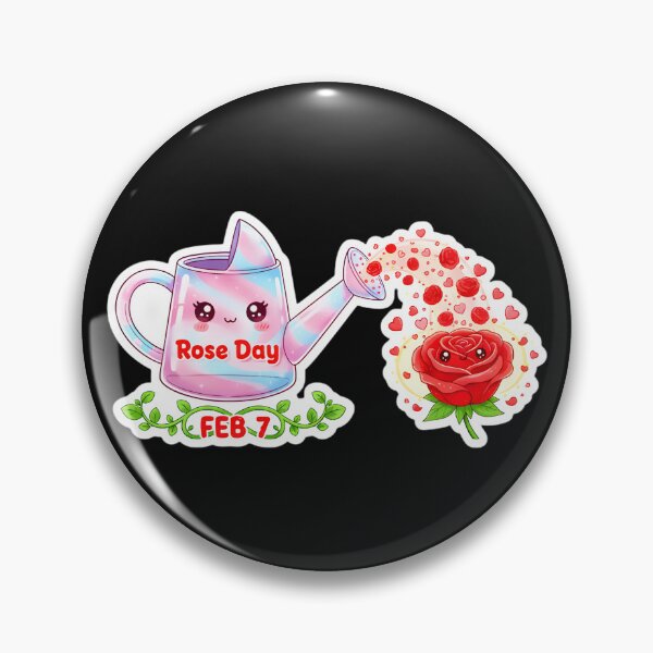 Item preview, Cute Rose Day Feb 7 Watering Can Art  designed and sold by Neer arts.