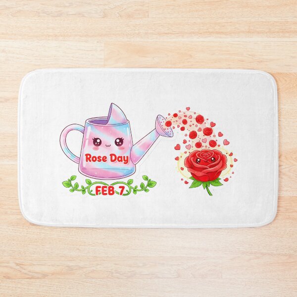Item preview, Cute Rose Day Feb 7 Watering Can Art  designed and sold by Neer arts.