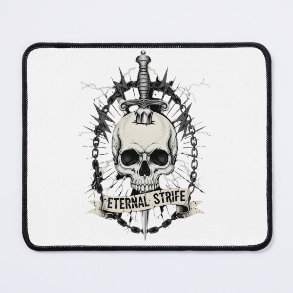 Item preview, Gothic Skull Dagger Art – Eternal Strife, Lightning Chains Warrior Tattoo Flash Design designed and sold by Luminari Creations.