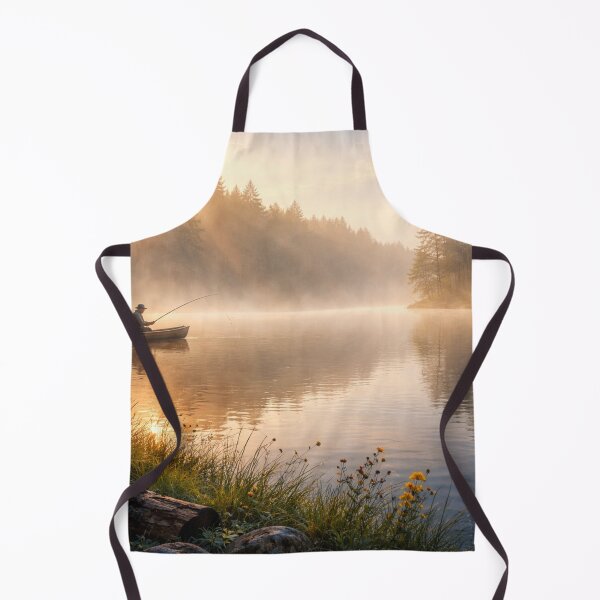 Item preview, Peaceful angler in the fog by the lake designed and sold by Sigtrix.