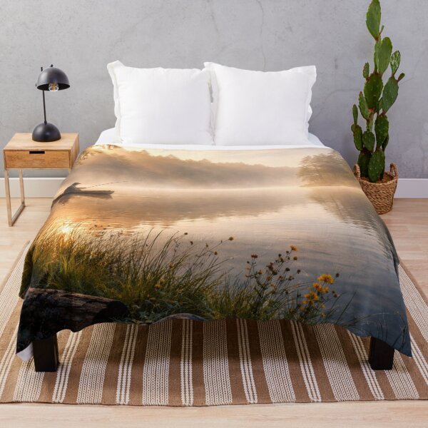 Item preview, Peaceful angler in the fog by the lake designed and sold by Sigtrix.