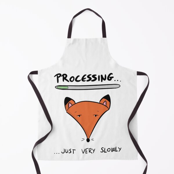 Item preview, Processing Just Very Slowly Funny Fox Loading Bar designed and sold by DesignFreakArt.