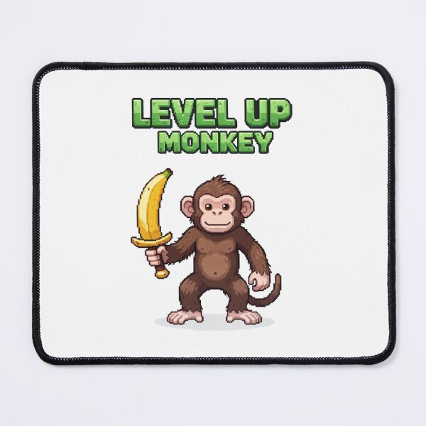 Item preview, Level Up Monkey — Banana Sword Adventure Design designed and sold by WearContext.