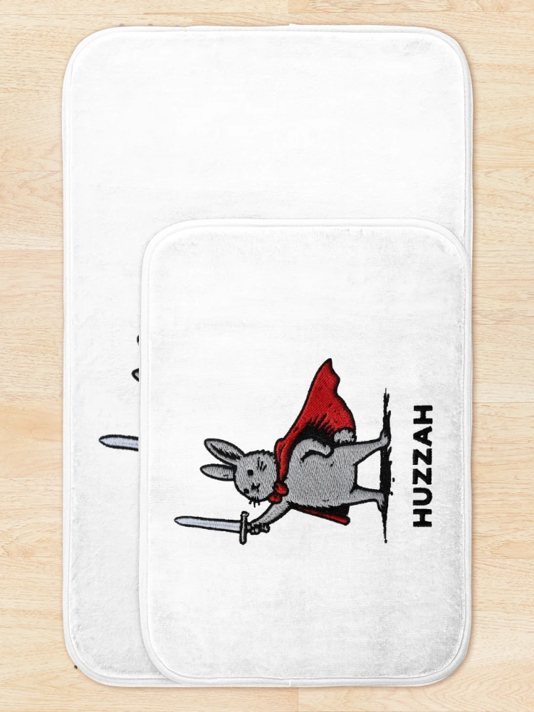 Thumbnail 5 of 6, Bath Mat, Huzzah Rabbit designed and sold by Deaklaszlo.