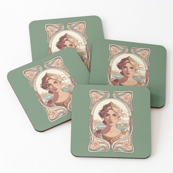 Item preview, Elegant Art Nouveau Helen of Troy Mythological Queen designed and sold by BorgSpareParts.