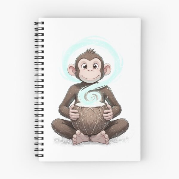 Item preview, Monkey Drummer — Chill Rhythm Animal Illustration designed and sold by WearContext.