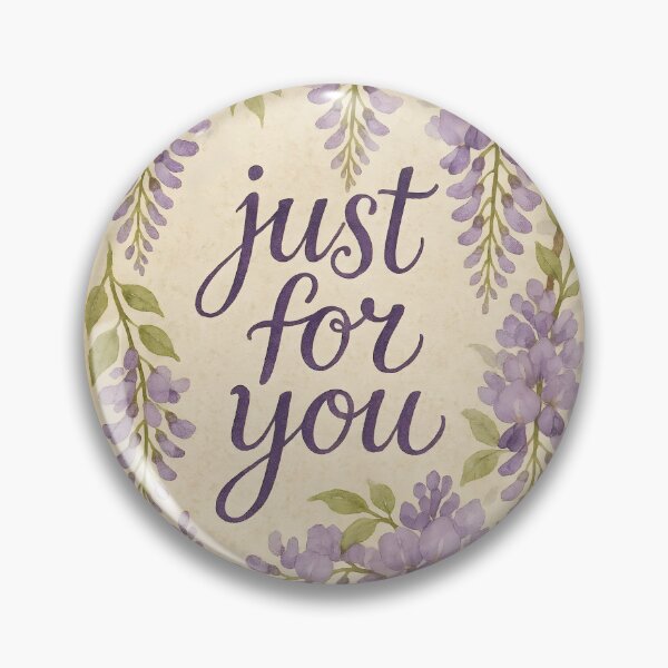 Item preview, Just for You – Wisteria Watercolor Border on Vintage Paper designed and sold by EmeraldeaArt.