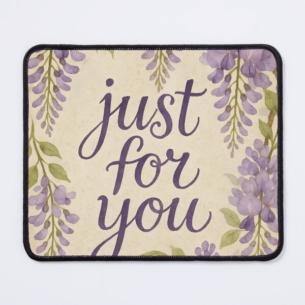 Item preview, Just for You – Wisteria Watercolor Border on Vintage Paper designed and sold by EmeraldeaArt.