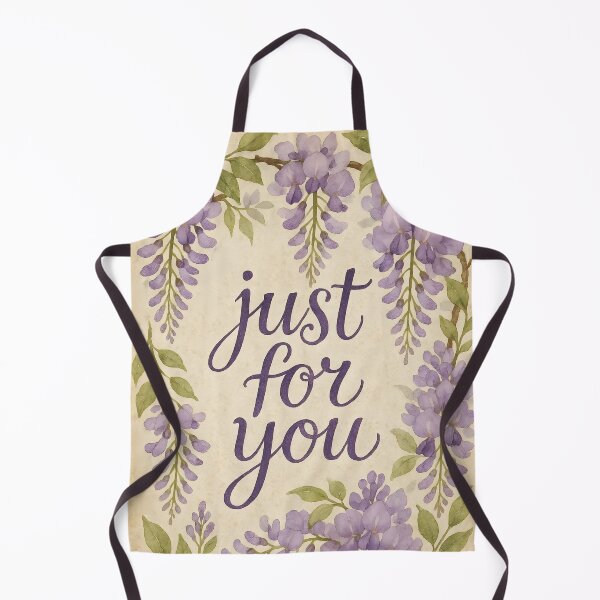 Item preview, Just for You – Wisteria Watercolor Border on Vintage Paper designed and sold by EmeraldeaArt.