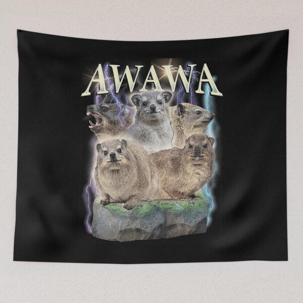 Item preview, The Hyrax Awawa Epic Meme Funny Animals designed and sold by FRTOY.