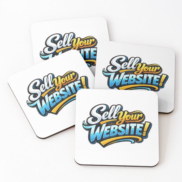 Item preview, Colorful Sell Your Website Cursive Handwritten Typography Design designed and sold by AlienTechs.