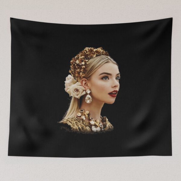 Item preview, Anya Taylor Joy Elegant Golden Crown Portrait designed and sold by Kellucass.