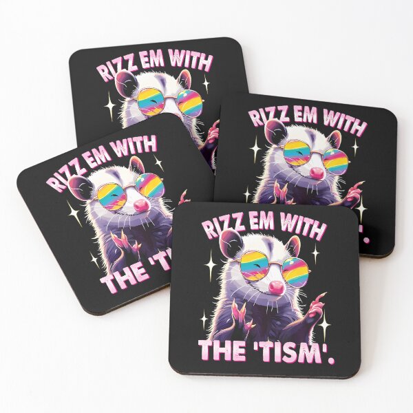 Item preview, Autism Funny Rizz Em With The Tism Meme Autistic Racoon T-Shirt designed and sold by VillociShop.