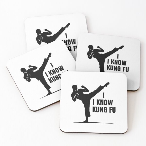 Item preview, I Know Kung Fu – Minimal Martial Arts Silhouette Design designed and sold by inaveed.