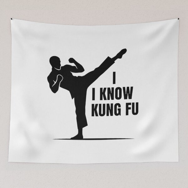 Item preview, I Know Kung Fu – Minimal Martial Arts Silhouette Design designed and sold by inaveed.