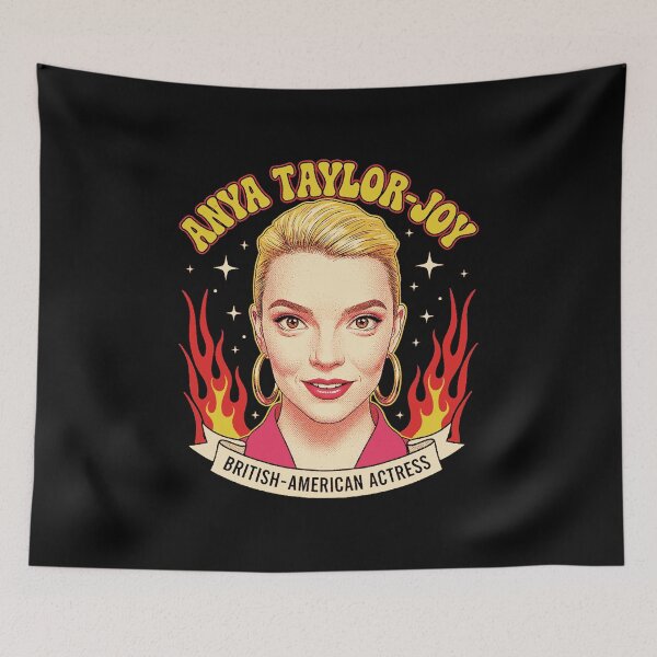 Item preview, Anya Taylor Joy Flaming Face Retro Style designed and sold by Kellucass.
