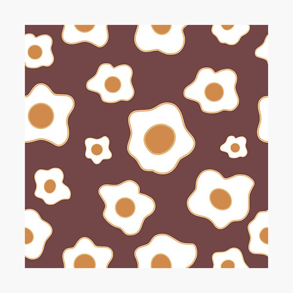 Item preview, Lindo patrón de huevo frito: ilustración de comida divertida con diseño sin costuras designed and sold by Rangmanch.