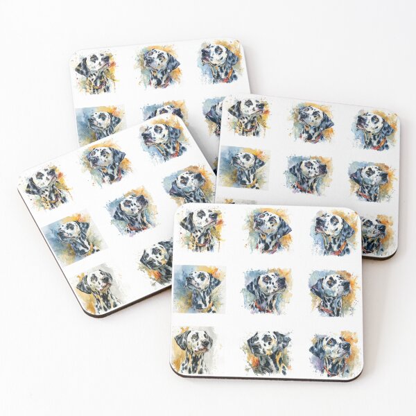 Item preview, Dalmatian Dog Portrait Illustration Set designed and sold by LawleyKingdom.
