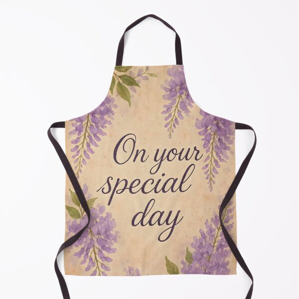 Item preview, On Your Special Day – Wisteria Watercolor Border on Vintage Paper designed and sold by EmeraldeaArt.