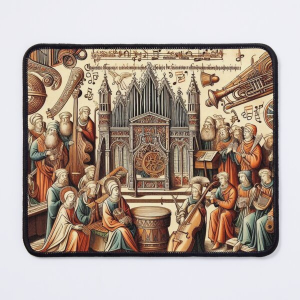 Item preview, Colorful Heavenly Choir – Medieval Sacred Music Illustration designed and sold by Sybille-Yates.