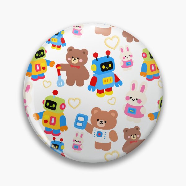 Item preview, Tiny Robot Playground Seamless designed and sold by KJackArtwork.