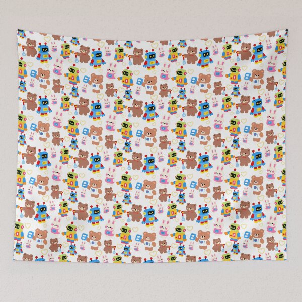 Item preview, Tiny Robot Playground Seamless designed and sold by KJackArtwork.