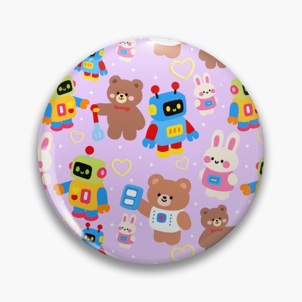 Item preview, Tiny Robot Playground Seamless designed and sold by KJackArtwork.