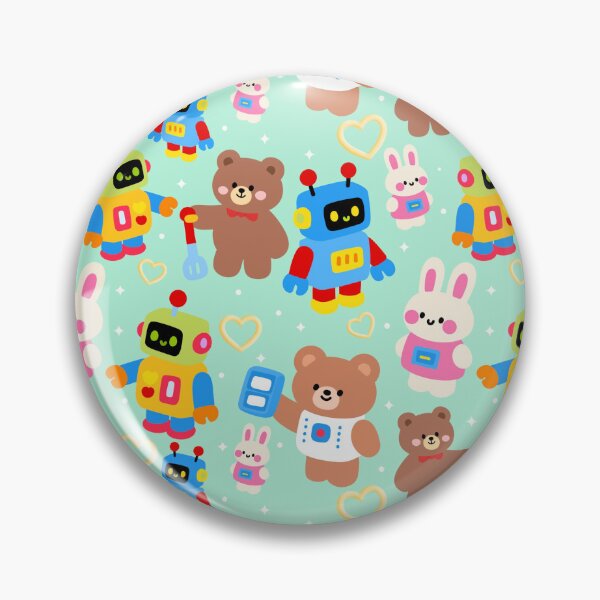 Item preview, Tiny Robot Playground Seamless designed and sold by KJackArtwork.