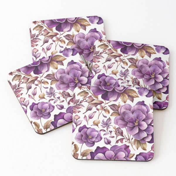 Item preview, Violet Flowers Seamless Floral Pattern – Home Decor Design designed and sold by sana designer.