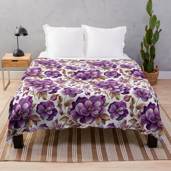 Item preview, Violet Flowers Seamless Floral Pattern – Home Decor Design designed and sold by sana designer.