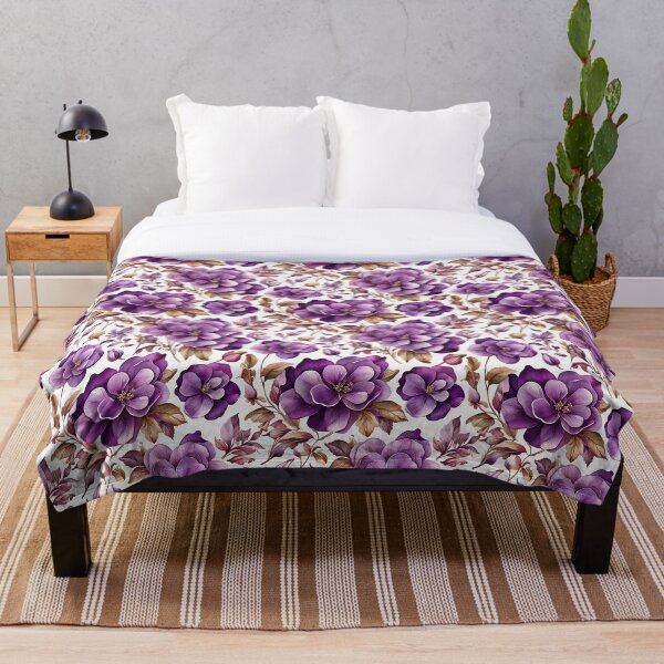 Item preview, Violet Flowers Seamless Floral Pattern – Home Decor Design designed and sold by sana designer.