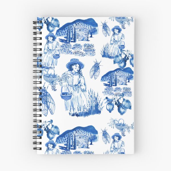 Item preview, Toile de Jouy Provence navy blue designed and sold by Anna Rivet.