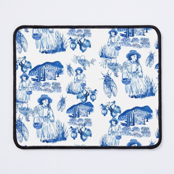 Item preview, Toile de Jouy Provence navy blue designed and sold by Anna Rivet.