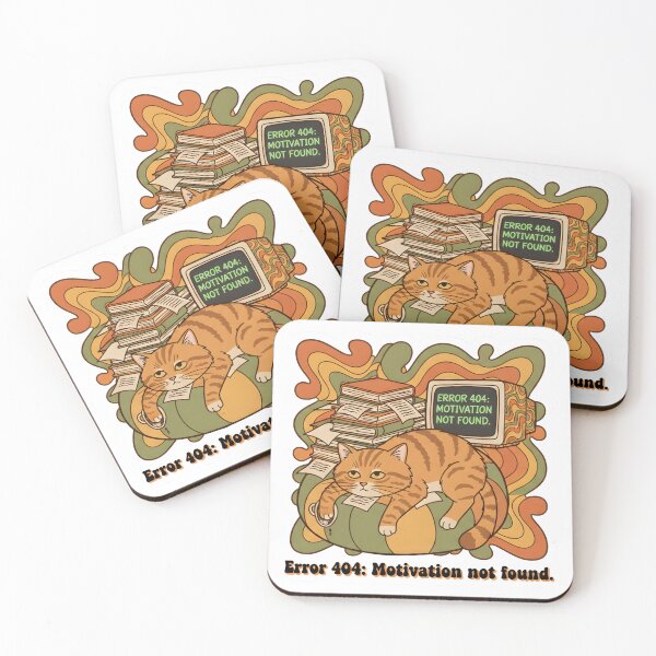 Item preview, Funny Error 404 Motivation Not Found Cat Sticker designed and sold by Angpau.